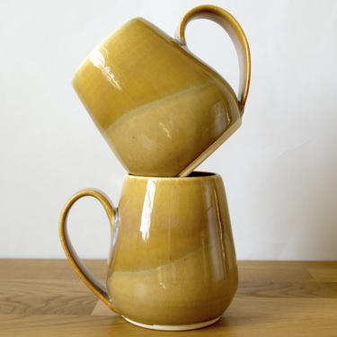 Orange Ombre Mug, Ceramic Coffee Mug, Handmade Mug, Pottery, Coffee Cup 