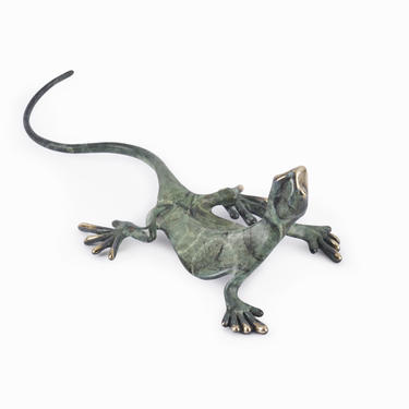 Michael Storey Bronze Miniature Lizard Sculpture Mid Century Modern 