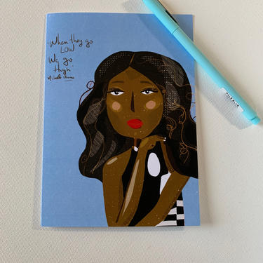 Michelle Obama - Perfect advice for the times - When they go low we go high - 5x7 greeting card - stationary - paper lover - dc royalty 