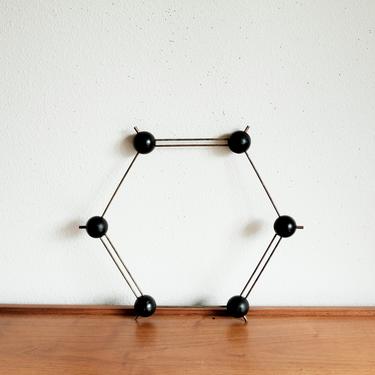 1950's Molecule Model / Leybold Science Model / Carbon / Hexagon / Geometric MCM Science Decor / Classroom / Educational / Industrial Chic 