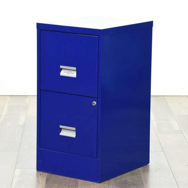 Royal Blue 2 Drawer File Cabinet 