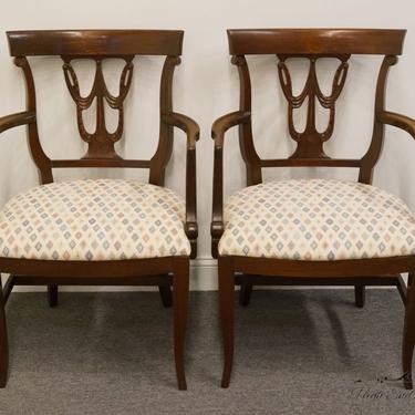 Set of 2 High End Federal Style Mahogany Dining Arm Chairs 