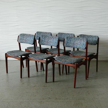HA-17045 Set of Six Eric Buck Rosewood Dining Chairs