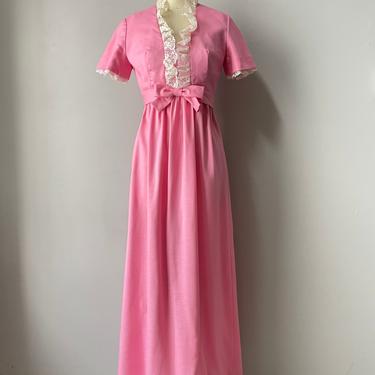 1970s Maxi Dress Pink Lorrie Deb S 