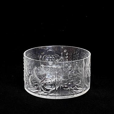 Vintage Mid Century Modern Medium 6&quot; FLORA Bowl Oiva Toikka Design for Nuutajarvi Iittala 1960s Iconic Classic Finnish Finland MCM Art Glass 