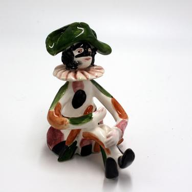 vintage jester pottery figurine 