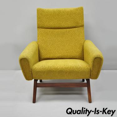 Vintage Mid Century Modern Danish Walnut Club Lounge Chair Adrian Pearsall Style