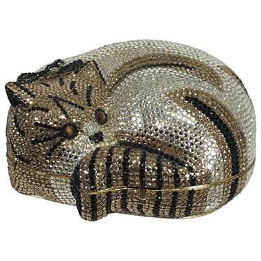 Swarovski Crystal Encrusted Mamma Cat &amp; Kitten Evening Handbag Shoulder bag