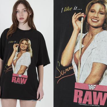 WWF I Like It Raw T Shirt / Vintage 1996 Sunny Diva Shirt / WWE Monday Night Wrestling Tee 