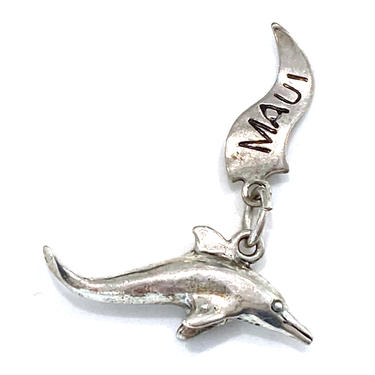 Vintage Sterling Silver Maui Hawaii Dolphin Charm 