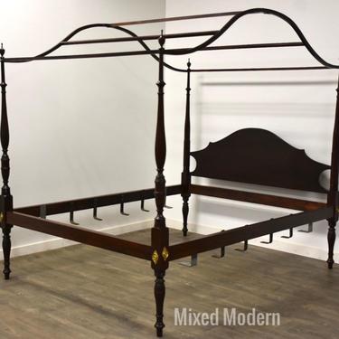 Handmade Solid Mahogany Queen Canopy Bed 