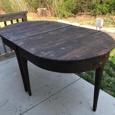 Antique Oval Distressed Oak Table