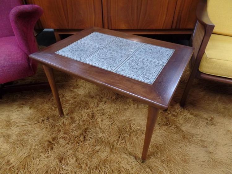 Mid-Century Modern tile top side table