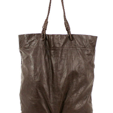 NEW! Bottega Veneta Braided Brown Leather Shopper Tote Converts to a Clutch Bag by TradingTraveler