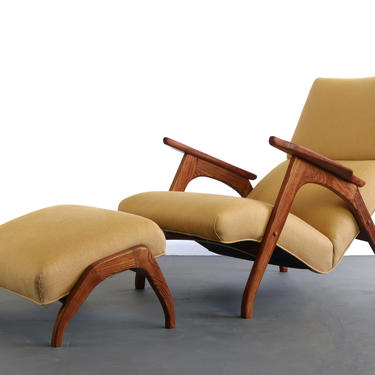 Sculptural Lounge Chair Inspired by Adrian Pearsall and His Iconic Grasshopper Chair, USA 