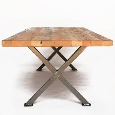 Reclaimed Wood Dining Table, Bar Table, Rustic Dining Table with steel X frame legs in choice of sizes or finishes 