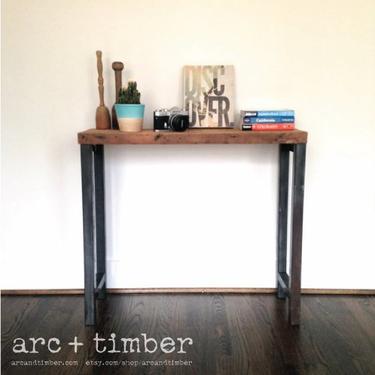 The &amp;quot;Harper&amp;quot; Console Table - Reclaimed Wood &amp; Steel Console Table - Reclaimed Wood Console Table 