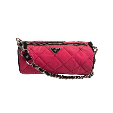 Prada Pink Nylon Chain Shoulder Bag