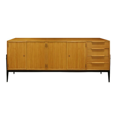 Alfred Hendricks Large Credenza in Italian Fruitwood 1950s