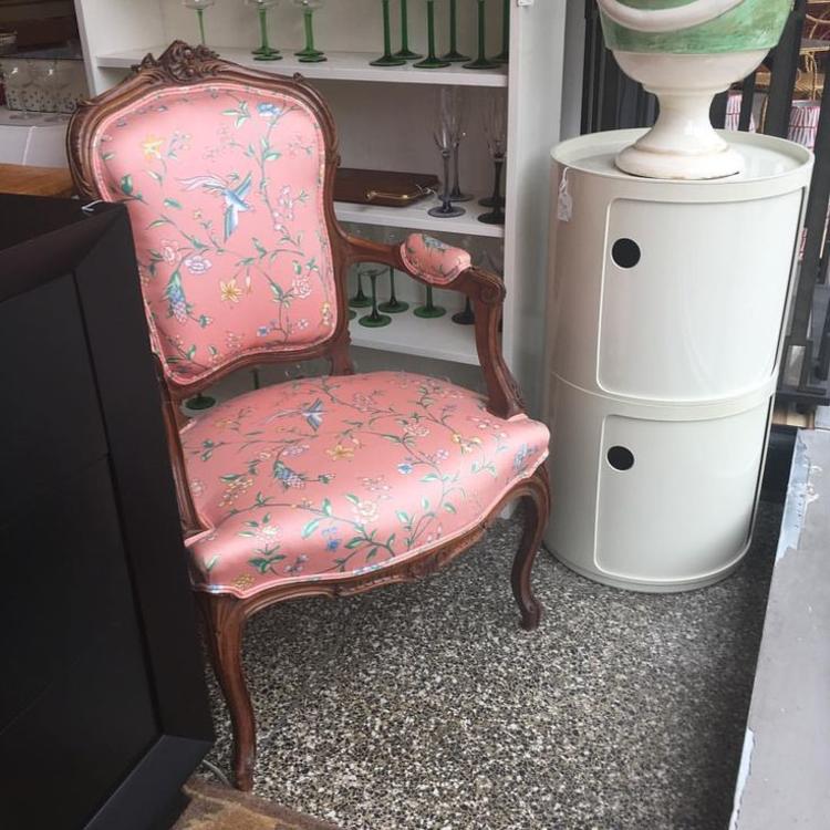 Sweet little pink chair, one of a pair