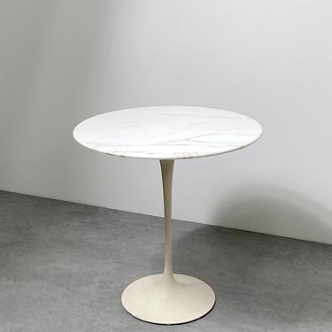 Vintage Eero Saarinen Knoll Marble Tulip Side Table 1960s 