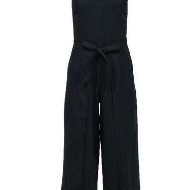 Joie - Black Wide-Leg Skirt-Style Tie Waist Jumpsuit Sz 0