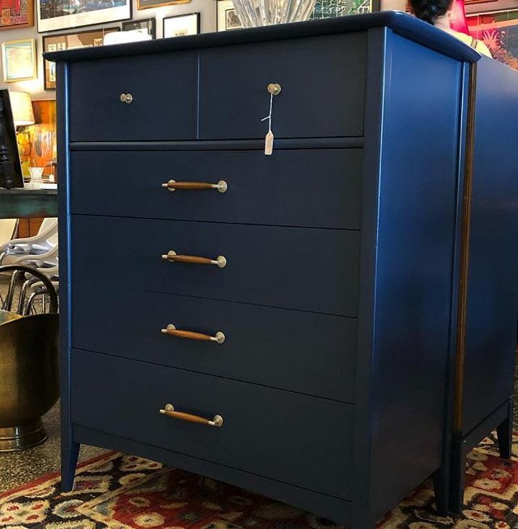                   Navy Blue Chests 6 Drawers $575