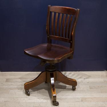 Adjustable Crocker Furniture Small Swivel Desk Chair c.1921