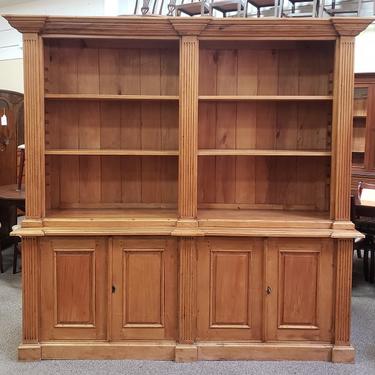 Item #DM3 Large Scale Pine Bookcase / Cabinet c.1970
