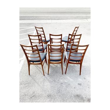 Set of 8 Danish Mid Century Modern Niels Koefoeds “Lis” Chairs 
