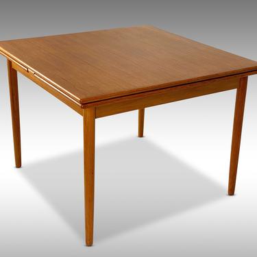Danish Teak Square Draw Leaf Dining Table - *Please ask for a shipping quote before you buy. 