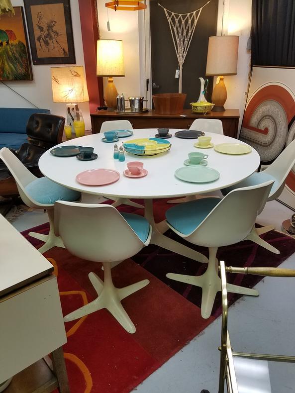 Burke Tulip Table and Six Chairs