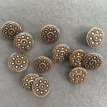 Vintage Silver Tone Qualitat Buttons, Austrian Sweater Buttons, Scandinavian Sweater, Knitting Notions, Nordic, Tyrolean 