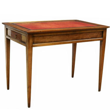 Early 20th Century French Louis XVI Fruitwood Bureau Plat Writing Desk Table 