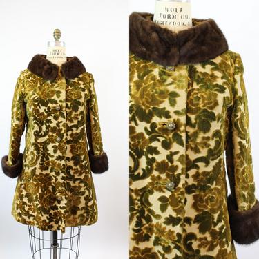 1960s LILLI ANN velvet mink fur coat medium | new fall 