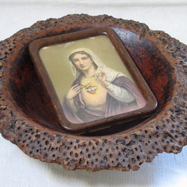 Vintage Religious Art Small Antique Metal Frame Mary Magdelene Virgin Mary Sacred Heart Religious Home Decor Catholic Art Sacred Art Print 