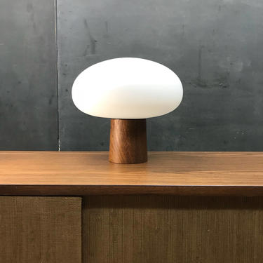 Walnut Laurel Mushroom Table Lamp 