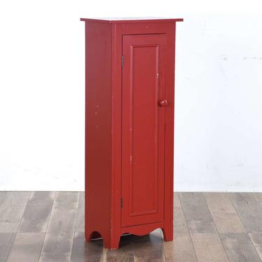 Cottage Chic Slender Red Cabinet