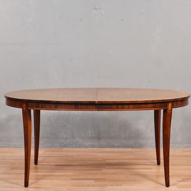 “Grand Palais” Drexel Heritage Walnut Dining Table with 2 Leaves – ONLINE ONLY