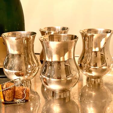 Puiforcat Sterling Champagne Tumblers, Set of Four