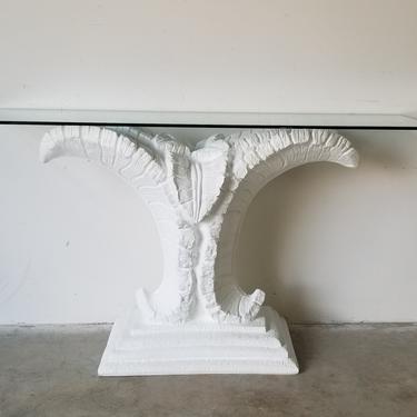 Sculptural Palm Leaf Console Table After Serge Roche & Dorothy Draper 