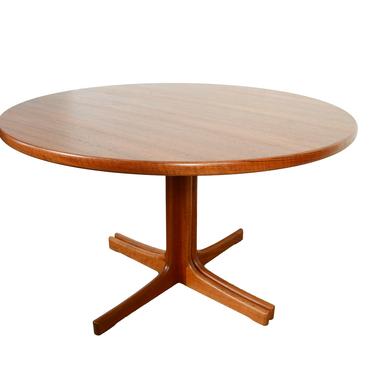 Round Teak Dining Table Teak Pedestal Table Danish Modern 