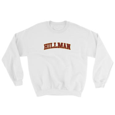Hillman Retro Unisex Collegiate Sweatshirt 