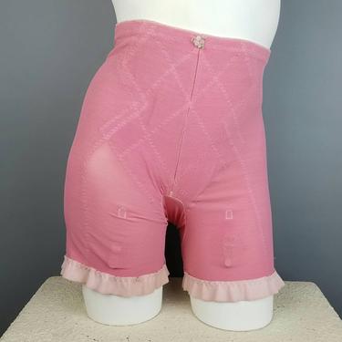 Pink Girdle Shorts Large, Pin Up Lingerie, Vintage Garter Shorts, 60s Gater Girdle, Vintage Pink Girdle, Playtex Double Diamond 