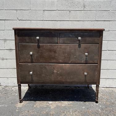Antique Metal Dresser Simmons Rustic Chest of Drawers Furniture Bedroom Storage American Traditional Primitive Vintage CUSTOM PAINT AVAIL 