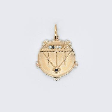 Lace Shield Medallion With Florets - &quot;Always&quot; - 6 Stones