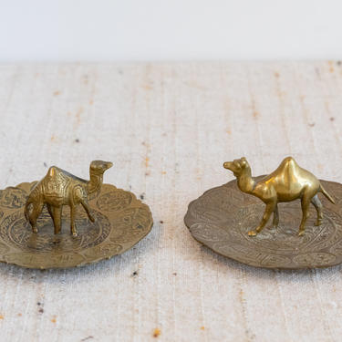 Vintage Solid Brass Camel Trays (Sold Separately) 