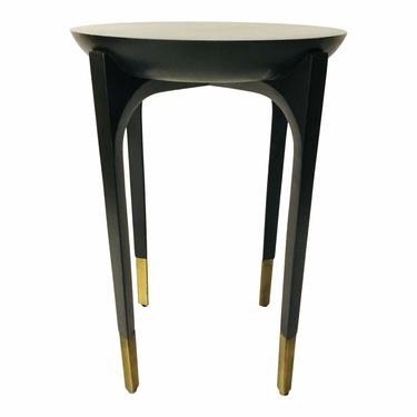 Kara Mann for Baker Furniture Modern Black and Gold Accent Table