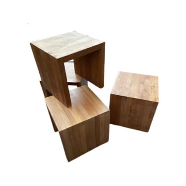 Gorgeous Wood Cube Universal Table or Benches (Priced Individually)