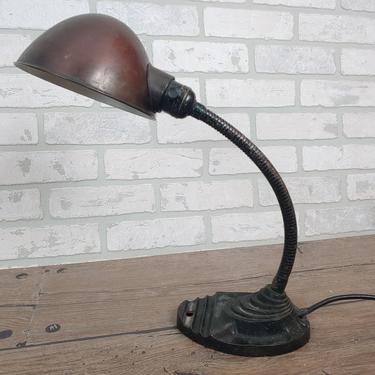 Industrial Black Gooseneck Desk Lamp 